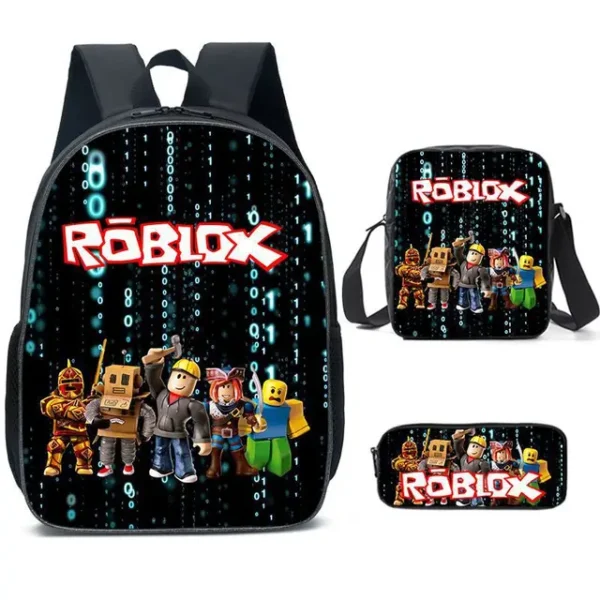 3 Piece Roblox Backpack, Pencilbox, Lunchbag