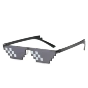 Minecraft Pixel Sunglasses – Kids Fashion Cosplay Glasses with EVA Case